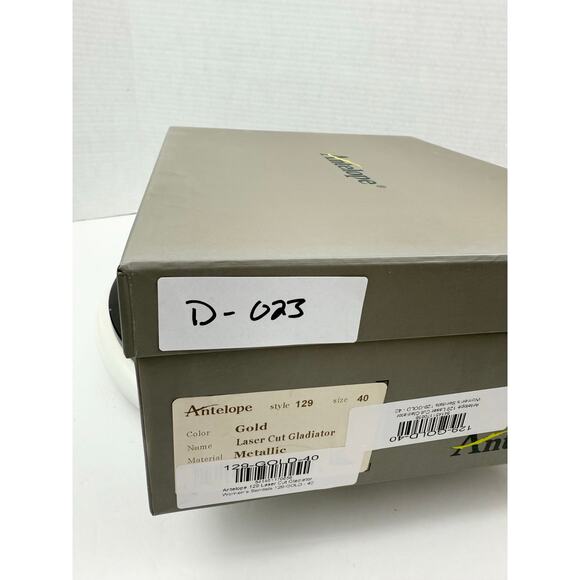 Antelope Laser Cut Gladiator Gold Metalic Womens Sandals 129 Size EU 40 US 9 NEW - Picture 13 of 13